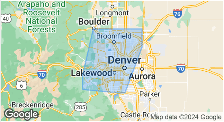 Appliance repair map Colorado.