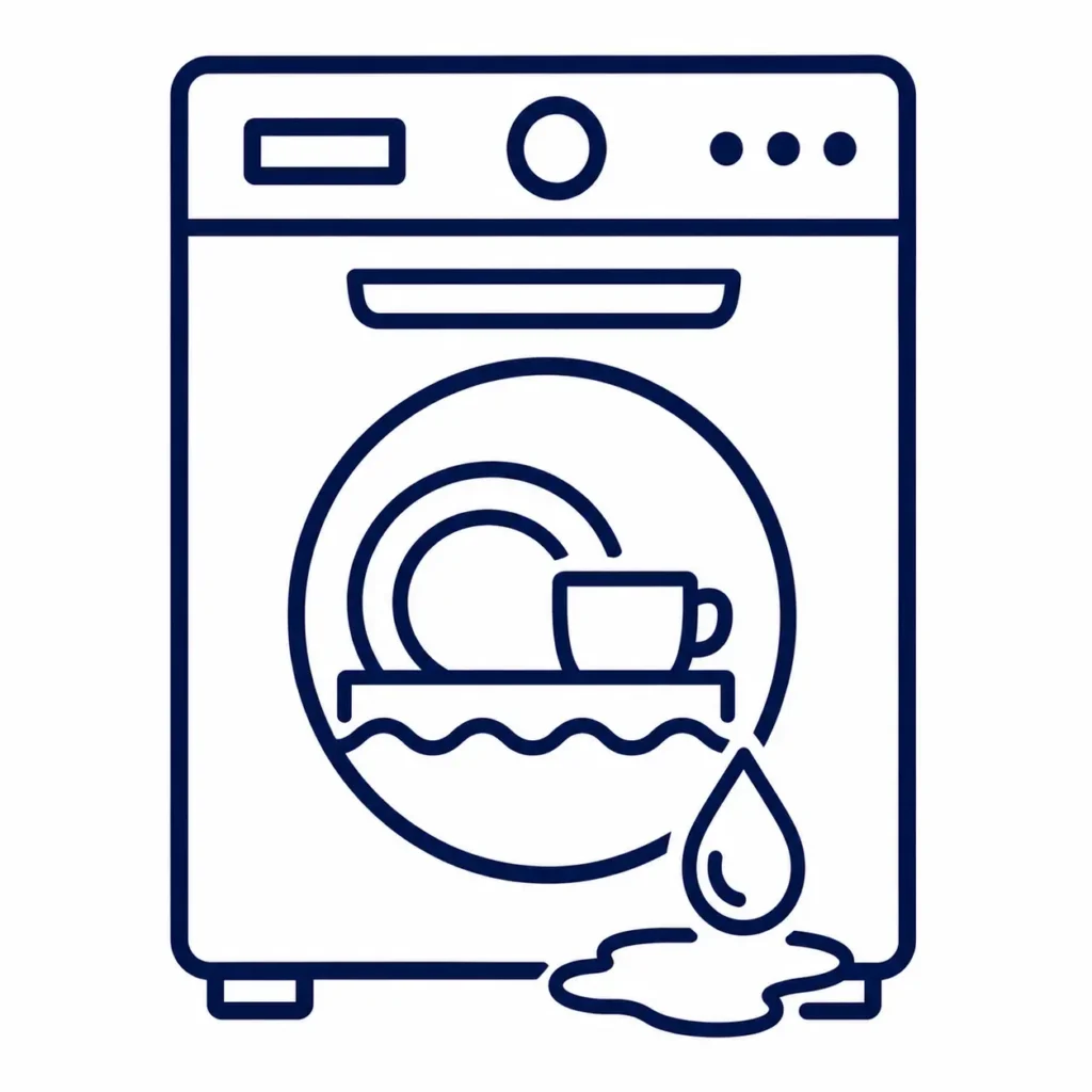 Dishwasher leaking repair icon