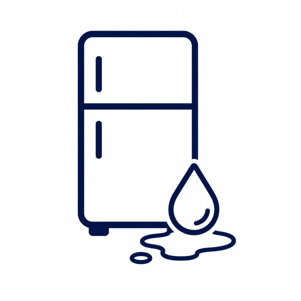 Refrigerator leaking water repair icon