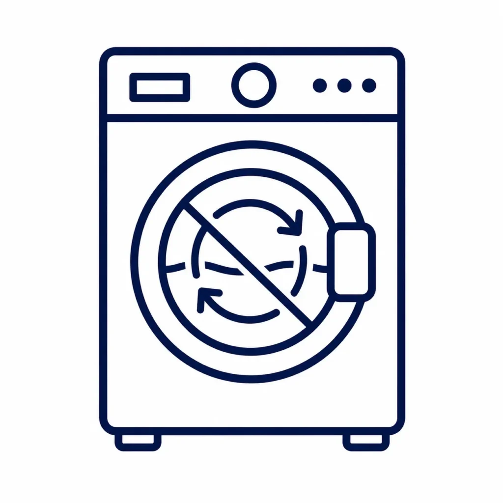 Washer won't spin repair icon