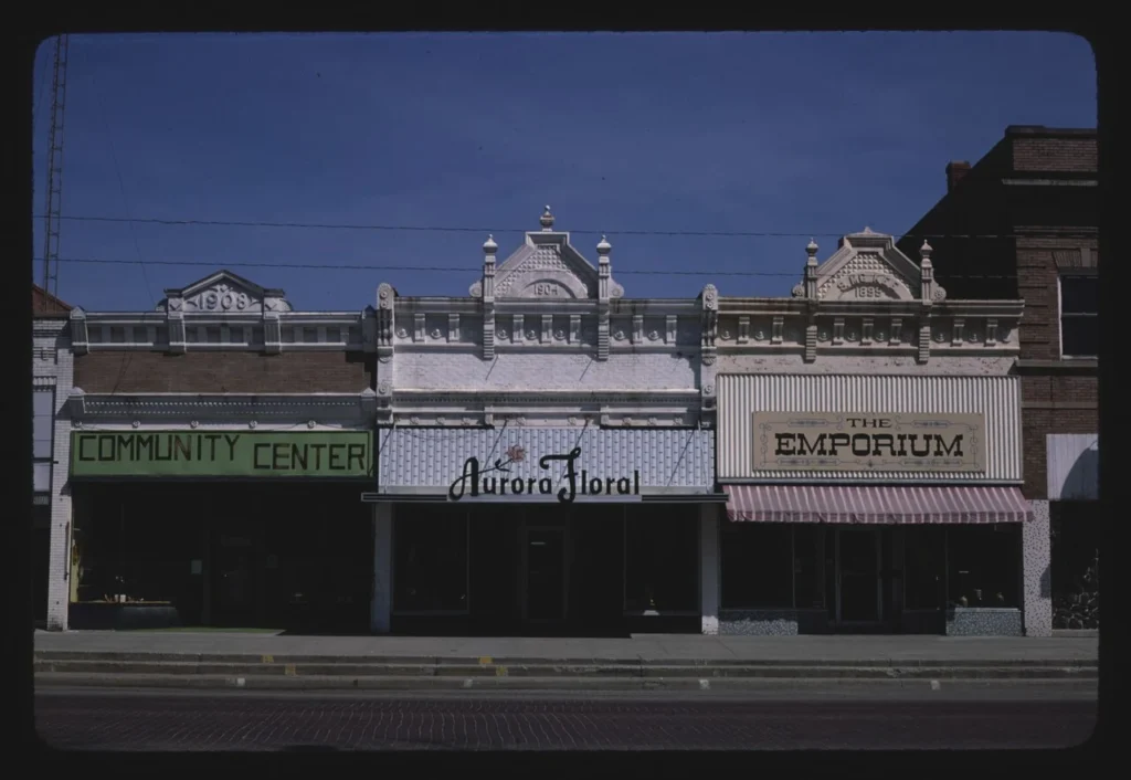Historic commercial buildings in Aurora Colorado
